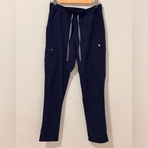 Figs Navy Women's Drawstring Bottoms with Utility Pockets